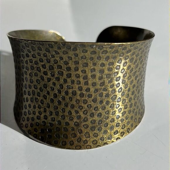Bundle 3 for $15 | Wide Bronze Colored Metal Cuff Bracelet - Picture 3 of 10